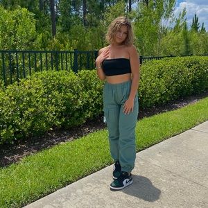 Teal Cargo Pants